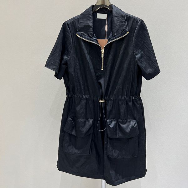 women zipper dress fashion elastic waist skirts ladies pocket designer dresses girls elegant charm dress clothing, Black
women zipper dress fashion elastic waist skirts ladies pocket designer dresses girls elegant charm dress clothing, Black