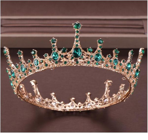 vintage baroque green crystal round queen crown wedding tiara bridal diadem gold color headpiece dress wedding hair acc jllykb1268001, Silver
vintage baroque green crystal round queen crown wedding tiara bridal diadem gold color headpiece dress wedding hair acc jllykb1268001, Silver