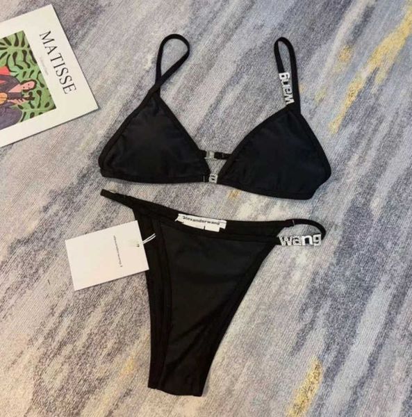 wonmen designer aw dawangjia 23 spring and summer new crystal letter decorative wang bikini rimless underwear swimsuit set advanced design, White;black
wonmen designer aw dawangjia 23 spring and summer new crystal letter decorative wang bikini rimless underwear swimsuit set advanced design, White;black