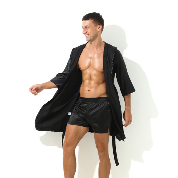 men's sleepwear robe night clothes silk kimono bathrobe men hooded szlafrok pajamas peignoir sleeve ropa hombre man's gown, Black;brown
men's sleepwear robe night clothes silk kimono bathrobe men hooded szlafrok pajamas peignoir sleeve ropa hombre man's gown, Black;brown