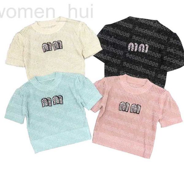 women's knits & tees designer shiny rhinestone women short sleeve knitwear crew neck knitted t shirt casual knitwears 12g7, White
women's knits & tees designer shiny rhinestone women short sleeve knitwear crew neck knitted t shirt casual knitwears 12g7, White