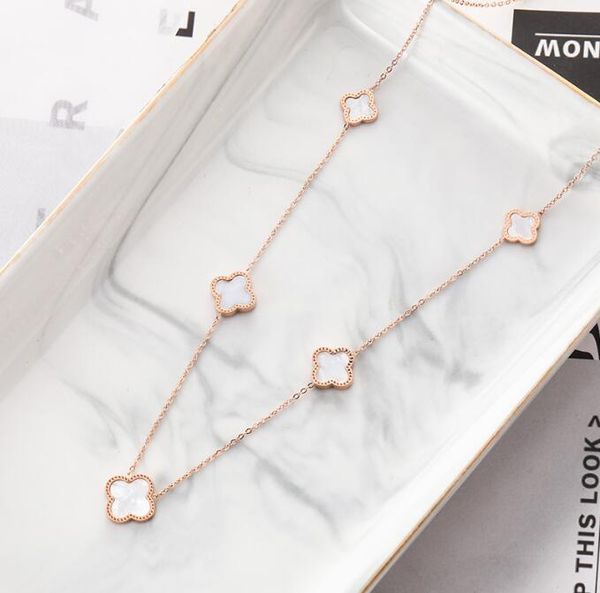 van clover necklace 6style brand pendant flower necklace 4/four leaf clover with diamonds elegant clover necklaces for woman jewelry gift qu, Silver
van clover necklace 6style brand pendant flower necklace 4/four leaf clover with diamonds elegant clover necklaces for woman jewelry gift qu, Silver