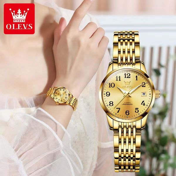 olevs women's watch fully automatic mechanical digital face women's watch 27mm, Slivery;brown
olevs women's watch fully automatic mechanical digital face women's watch 27mm, Slivery;brown