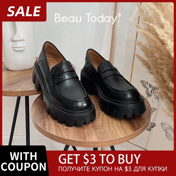beautoday platform penny loafers women genuine cow leather round toe 2023 slip on chunky sole ladies casual shoes handmade 27733, Black
beautoday platform penny loafers women genuine cow leather round toe 2023 slip on chunky sole ladies casual shoes handmade 27733, Black