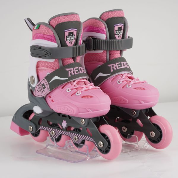 

Inline Skates for Beginner Adjustable Roller Skates Shoes. Ice Skates Premium Lycra Breathable Mesh Children's Ice skate RD918, Blue