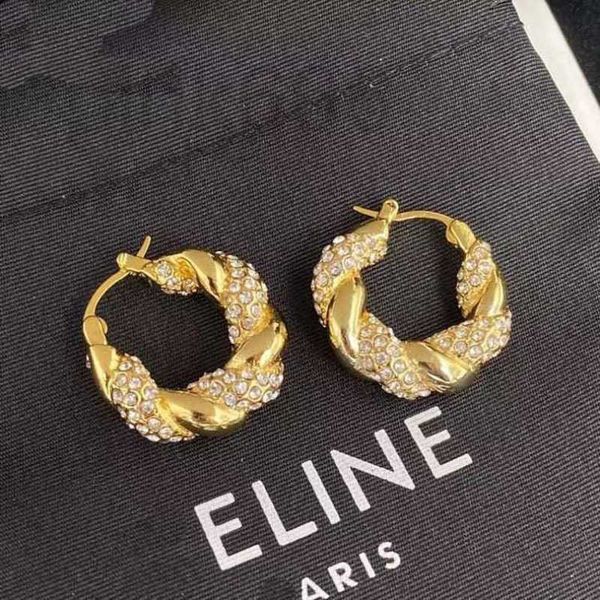 charm designer triumphal arch fried dough twists shaped rhinestone brass earrings anti allergy 925 silver needle 7h1h, Golden
charm designer triumphal arch fried dough twists shaped rhinestone brass earrings anti allergy 925 silver needle 7h1h, Golden