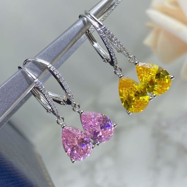 luxury jewelry 925 sterling silver earrings for women stud yellow and pink crystal earrings
luxury jewelry 925 sterling silver earrings for women stud yellow and pink crystal earrings