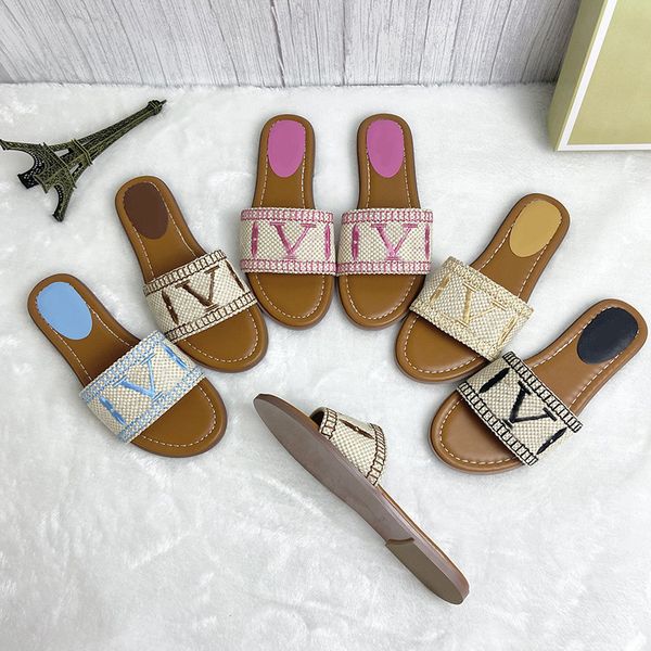 2023 women slippers outdoor banquet slide shoes pp straw summer leather sandals multicolor flat heel mules letter embroidery monograms canva, Black
2023 women slippers outdoor banquet slide shoes pp straw summer leather sandals multicolor flat heel mules letter embroidery monograms canva, Black