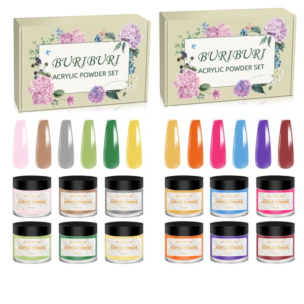 buriburi 12 colors acrylic nail powder set colored acrylic powder for spring nail art 3d diy tips decoration no nail lamp needed (zjf-cs-12), Silver;gold
buriburi 12 colors acrylic nail powder set colored acrylic powder for spring nail art 3d diy tips decoration no nail lamp needed (zjf-cs-12), Silver;gold