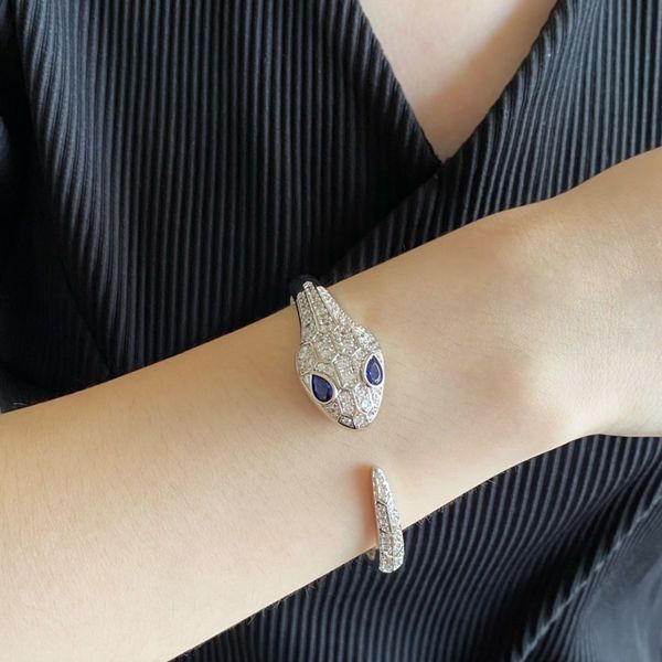 2023 fashion new designer bracelet luxury high class full diamond open snake bracelet fashion boutique no box, Black
2023 fashion new designer bracelet luxury high class full diamond open snake bracelet fashion boutique no box, Black