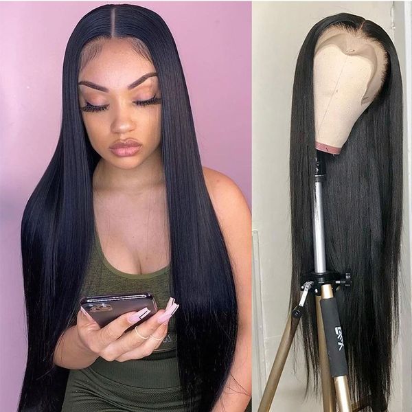 13x4 bone straight lace front human hair wig 32 inch pre plucked hd transparent lace straight frontal wigs for black woman, Black;brown
13x4 bone straight lace front human hair wig 32 inch pre plucked hd transparent lace straight frontal wigs for black woman, Black;brown
