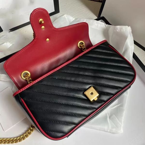 2023 dust bag designer bags handbag purses woman fashion genuine leather clutch purse chain womens crossbody shoulder bag #g443497, Black;red
2023 dust bag designer bags handbag purses woman fashion genuine leather clutch purse chain womens crossbody shoulder bag #g443497, Black;red