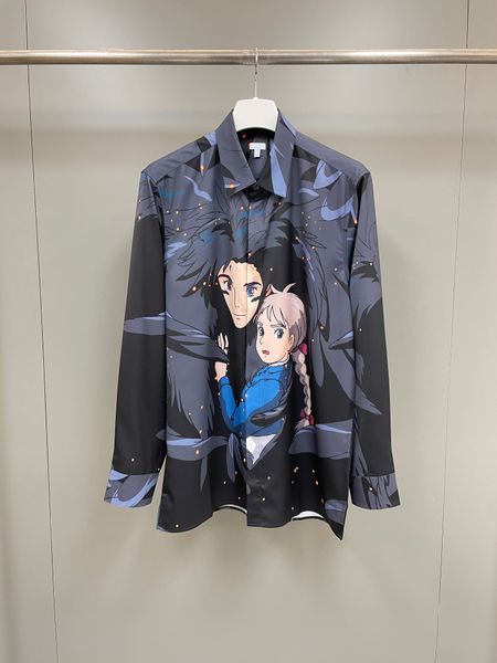 spring and summer latest brand shirt fashion cartoon figure print design luxurious loose man's shirts, White;black
spring and summer latest brand shirt fashion cartoon figure print design luxurious loose man's shirts, White;black