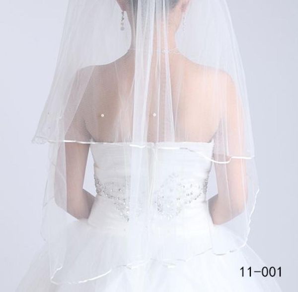 2020 white ivory bridal veils twolayer tulle short perals wedding veil ribbon edge with comb 110016161755, Black
2020 white ivory bridal veils twolayer tulle short perals wedding veil ribbon edge with comb 110016161755, Black
