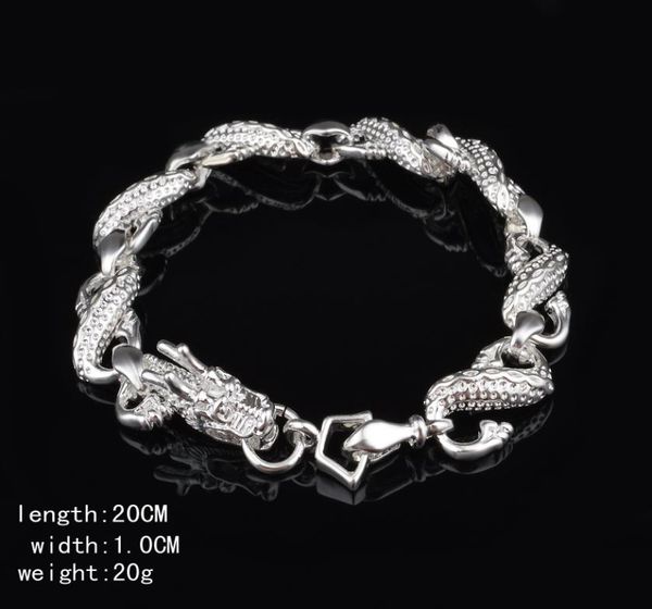 925 sterling silver dragon chain bracelet 10mm x20cm cool street style fashion jewelry christmas gifts low 4741432, Golden;silver
925 sterling silver dragon chain bracelet 10mm x20cm cool street style fashion jewelry christmas gifts low 4741432, Golden;silver