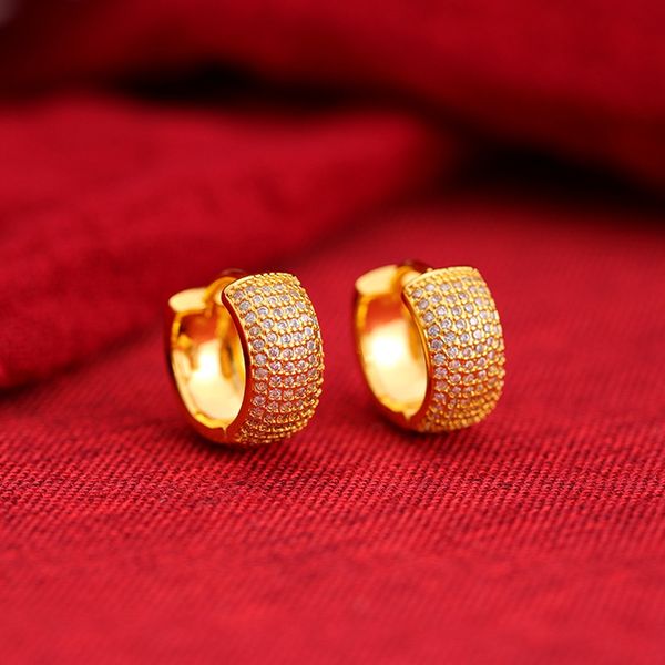 women hoop earrings full crystal inlaid luxury real 18k yellow gold color pretty micro iced out girls huggie earrings shiny gift, Golden;silver
women hoop earrings full crystal inlaid luxury real 18k yellow gold color pretty micro iced out girls huggie earrings shiny gift, Golden;silver