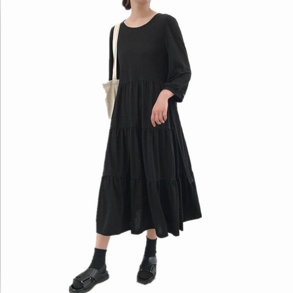 dresses casual loose 2022 women summer thin cotton and linen long dress empire solid dress vestidos de mujer casual dress, Black;gray
dresses casual loose 2022 women summer thin cotton and linen long dress empire solid dress vestidos de mujer casual dress, Black;gray