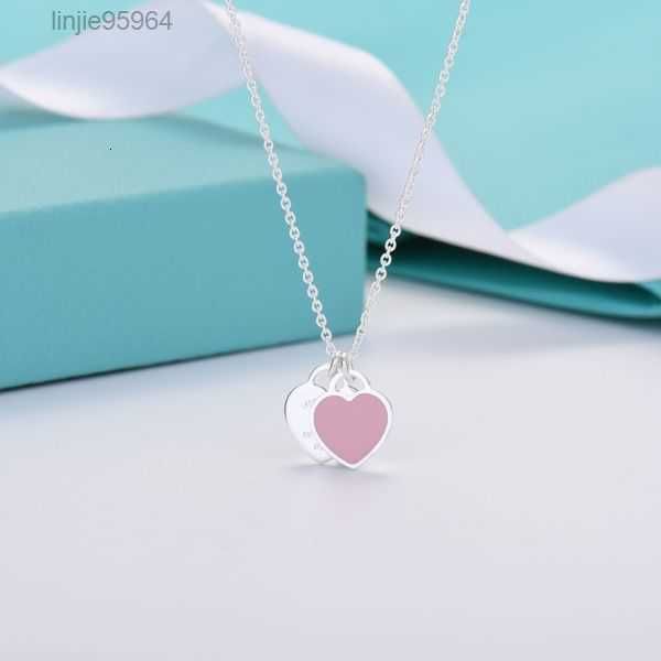 brand t single peach heart pendant necklace fashion charm dropping oil for women designer jewelry box 22u6b{category}, Silver
brand t single peach heart pendant necklace fashion charm dropping oil for women designer jewelry box 22u6b{category}, Silver