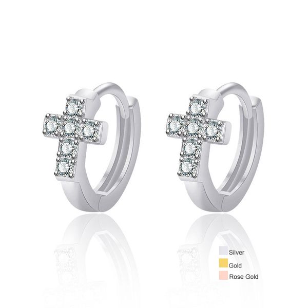 silver cross earrings 18k gold/rose gold/platinum plated samll hoop huggies earrings jewelry, Golden;silver
silver cross earrings 18k gold/rose gold/platinum plated samll hoop huggies earrings jewelry, Golden;silver