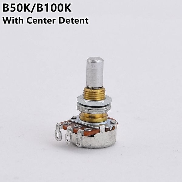 1 piece b50k/b100k brass bushing solid shaft balance potentiometer(pot) with center detent for electric bass kr
1 piece b50k/b100k brass bushing solid shaft balance potentiometer(pot) with center detent for electric bass kr