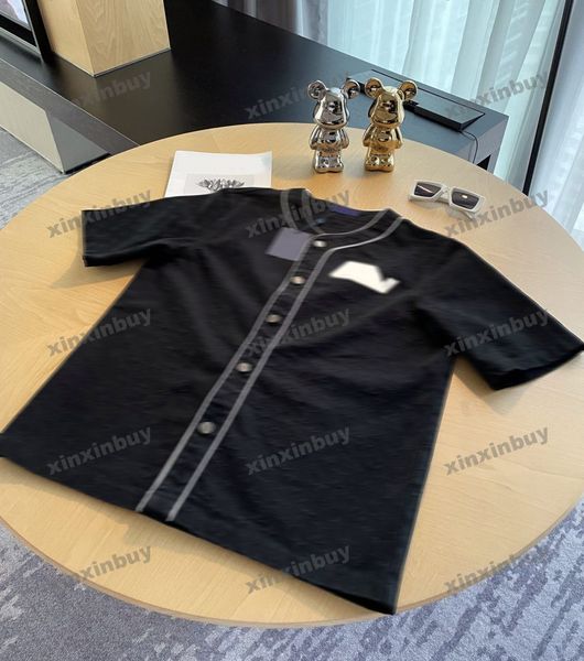 xinxinbuy men designer tee t shirt 23ss baseball letter jacquard pattern triangle label short sleeve cotton women black s-xl, Black;brown
xinxinbuy men designer tee t shirt 23ss baseball letter jacquard pattern triangle label short sleeve cotton women black s-xl, Black;brown