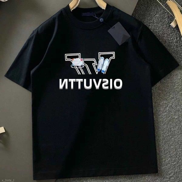 women's men's t shirt lovers short sleeve drilling technology advanced fabric designer makes sportswear street clothes, White;black
women's men's t shirt lovers short sleeve drilling technology advanced fabric designer makes sportswear street clothes, White;black