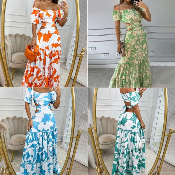 2023 designer off shoulder maxi dresses 2023 summer elegant hollow out bohemian style dress pleated printing beach wear women clothing whole, Black;gray
2023 designer off shoulder maxi dresses 2023 summer elegant hollow out bohemian style dress pleated printing beach wear women clothing whole, Black;gray