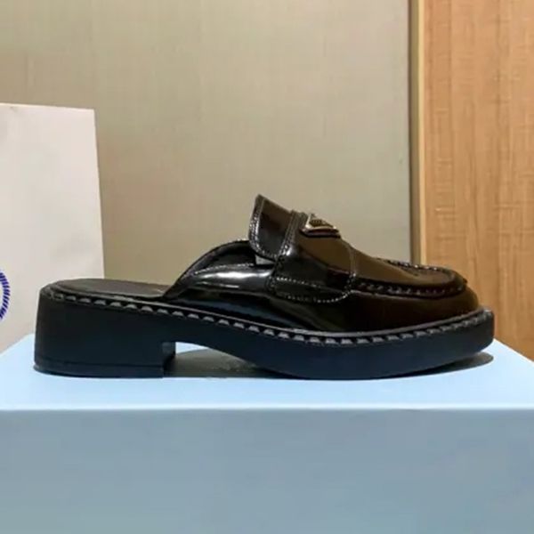 casual monolith loafers shoes designer prad women chocolate glossed-leather loafer sneakers brushed leather ecru suede sabots platform sneak, Black
casual monolith loafers shoes designer prad women chocolate glossed-leather loafer sneakers brushed leather ecru suede sabots platform sneak, Black