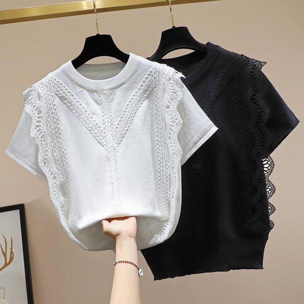 t-shirt 2022 white summer new korean style lace panel shortsleeve tshirt black tshirt women's casual round neck tshirts tees
t-shirt 2022 white summer new korean style lace panel shortsleeve tshirt black tshirt women's casual round neck tshirts tees