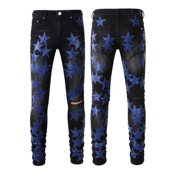23ss designer jeans mens jeanpants distressed ripped skinny men jean slim motorcycle moto biker causal mans vintage denim pants 21, Blue
23ss designer jeans mens jeanpants distressed ripped skinny men jean slim motorcycle moto biker causal mans vintage denim pants 21, Blue