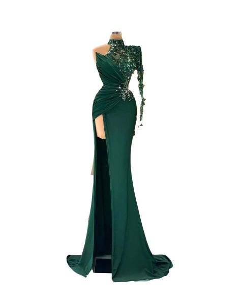 evening dresses wear dark green high neck illusion crystal beads long sleeve side split mermaid prom party gowns special occasion illusion o, Black;red
evening dresses wear dark green high neck illusion crystal beads long sleeve side split mermaid prom party gowns special occasion illusion o, Black;red
