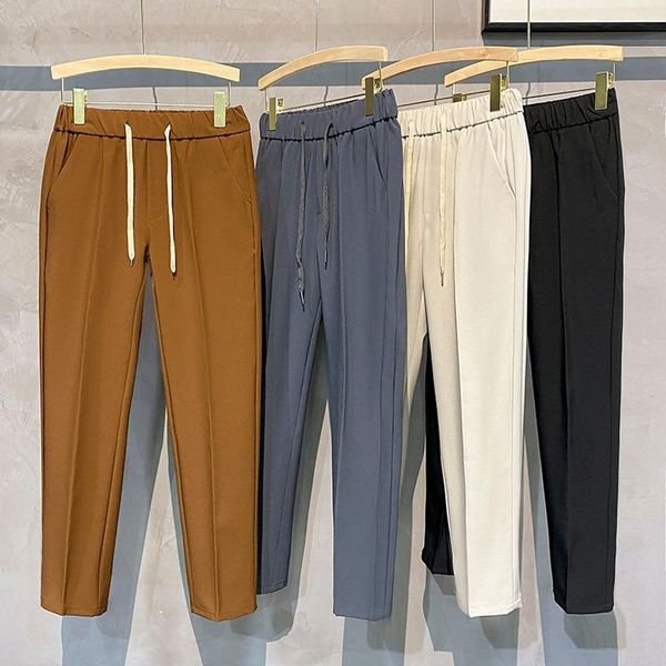 pants korean fashion autumn casual pants lightweight pleated pants men thin streetwear solid color pants drawstring waist plus size, Black
pants korean fashion autumn casual pants lightweight pleated pants men thin streetwear solid color pants drawstring waist plus size, Black