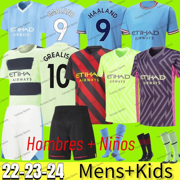 22 23 24 erling haaland mans soccer jerseys phillips grealish de bruyne foden fans home blue manchesters football shirts kids kit camiseta, Black;yellow
22 23 24 erling haaland mans soccer jerseys phillips grealish de bruyne foden fans home blue manchesters football shirts kids kit camiseta, Black;yellow