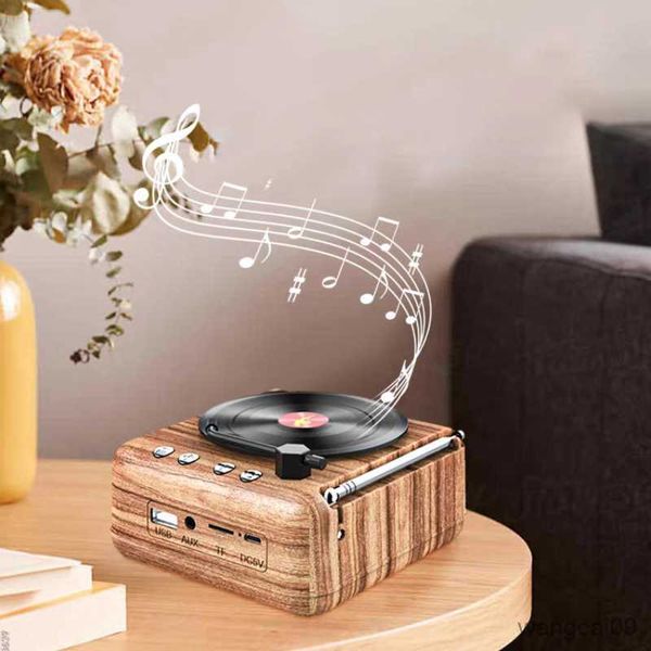 Image of Portable Speakers Portable Portable Speaker Play Retro Speaker USB Bluetooth-compatible Record Player Stereo R230608