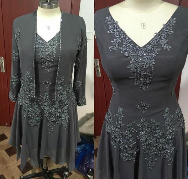 elegant lace chiffon mother of the bride dresses with jacket long sleeves short prom dress wedding party gowns customized plus siz7946863, Black;red
elegant lace chiffon mother of the bride dresses with jacket long sleeves short prom dress wedding party gowns customized plus siz7946863, Black;red