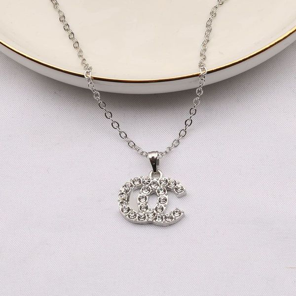 luxury designer brand double letter pendant necklaces chain 18k gold plated crysatl rhinestone sweater newklace for women wedding jewerlry, Golden;silver
luxury designer brand double letter pendant necklaces chain 18k gold plated crysatl rhinestone sweater newklace for women wedding jewerlry, Golden;silver