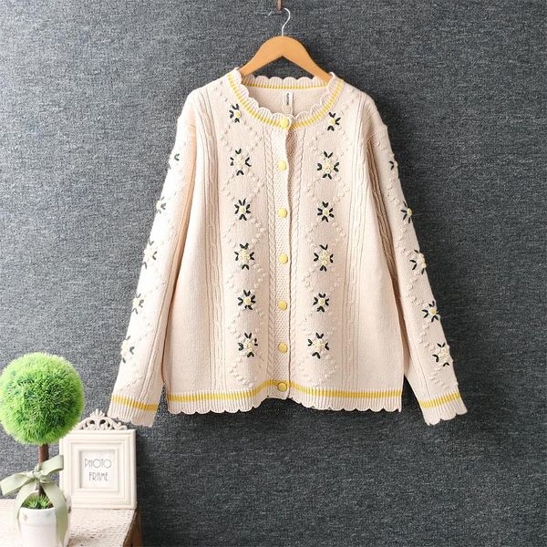 sweaters autumn new sweet mori style twist knitted sweater women long sleeved handmade embroidered cardigan sweater ht16051, White;black
sweaters autumn new sweet mori style twist knitted sweater women long sleeved handmade embroidered cardigan sweater ht16051, White;black
