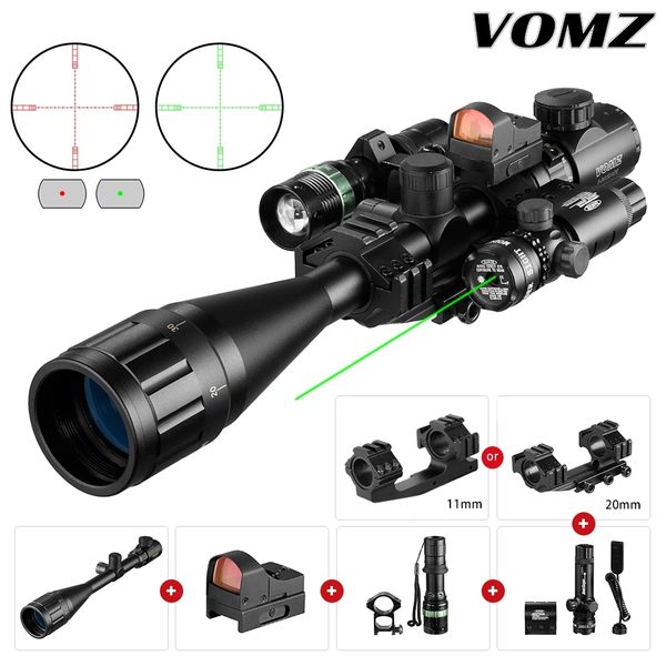 vomz 6-24x50 aoeg rangefinder sight rifle scope with holographic 4 reticle sight red dot green dot laser combo riflescope
vomz 6-24x50 aoeg rangefinder sight rifle scope with holographic 4 reticle sight red dot green dot laser combo riflescope