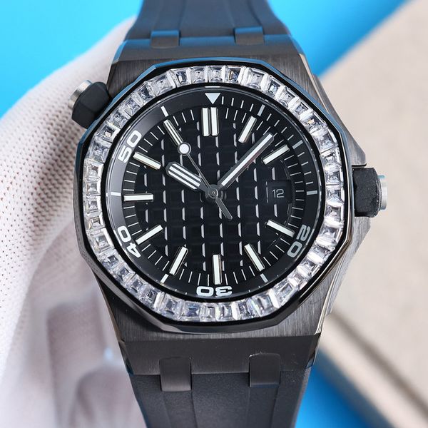 diamond mens watches automatic mechanical watch 42mm business wristwatch rubber waterprof montre de luxe gift for men, Slivery;brown
diamond mens watches automatic mechanical watch 42mm business wristwatch rubber waterprof montre de luxe gift for men, Slivery;brown