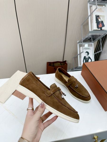 lp piana shoes summer charms embellishment walk suede loafers moccasins slip on genuine leather casual women luxury designers flat dress sho, Black
lp piana shoes summer charms embellishment walk suede loafers moccasins slip on genuine leather casual women luxury designers flat dress sho, Black