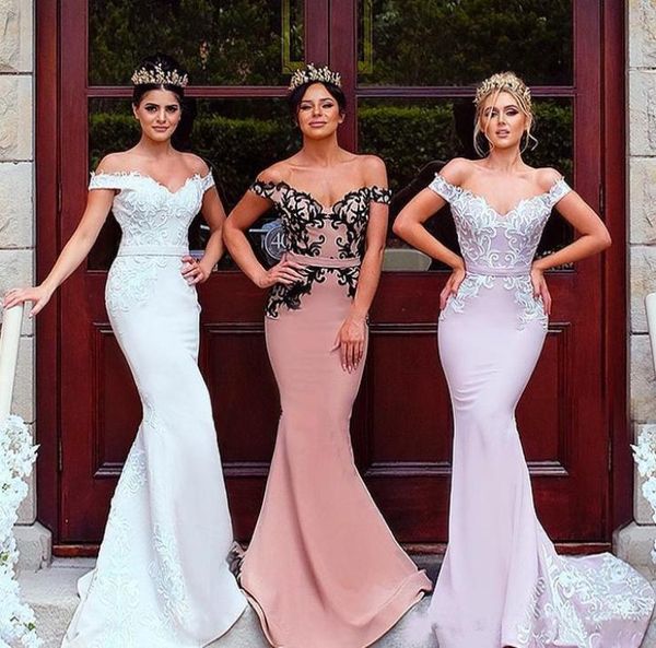 stunning mermaid country bridesmaids dresses off the shoulder lace appliqued wedding guest dress sweep train maid of honor g8314552, White;pink
stunning mermaid country bridesmaids dresses off the shoulder lace appliqued wedding guest dress sweep train maid of honor g8314552, White;pink