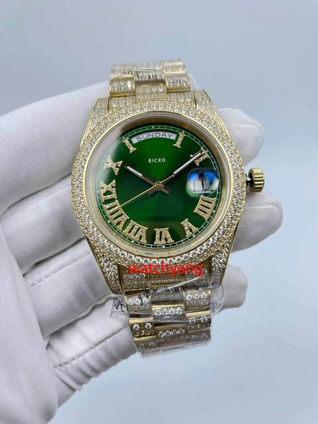 full diamond watch mens automatic mechanical watches waterproof 41mm with diamond-studded steel bracelet sapphire women business wristwatche, Slivery;brown
full diamond watch mens automatic mechanical watches waterproof 41mm with diamond-studded steel bracelet sapphire women business wristwatche, Slivery;brown