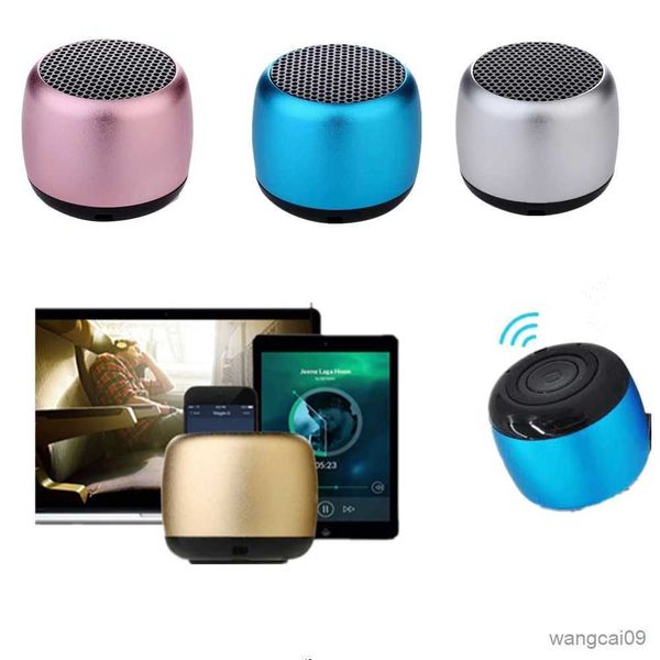 Image of Portable Speakers Bluetooth Speaker Metal Super Small Steel Loudly Speaker Wireless Portable Speaker For Phones R230608