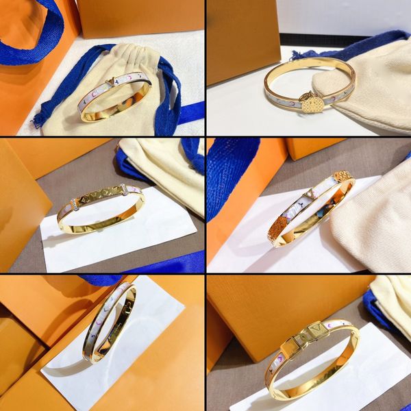 with box gifts bracelets women bangle designer letter jewelry inlay crystal colorful 18k gold plated stainless steel wristband cuff fashion, Black
with box gifts bracelets women bangle designer letter jewelry inlay crystal colorful 18k gold plated stainless steel wristband cuff fashion, Black