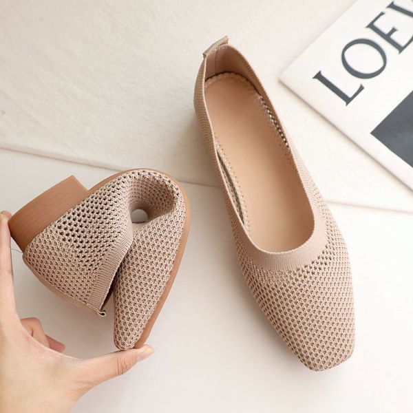 square toe loafers summer mesh shoes women soft comfortable ballet boat sneakers simple knitted shallow breathable office flats, Black
square toe loafers summer mesh shoes women soft comfortable ballet boat sneakers simple knitted shallow breathable office flats, Black