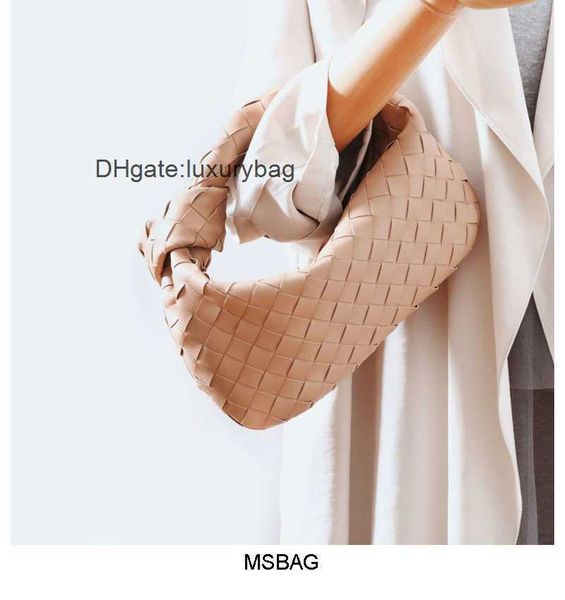 aaaaabotteg uneta jodie mini teen intrecciato woven oxhorn bag new wrinkled dumpling bag leather underarm bag tidal shoulder messenger bag