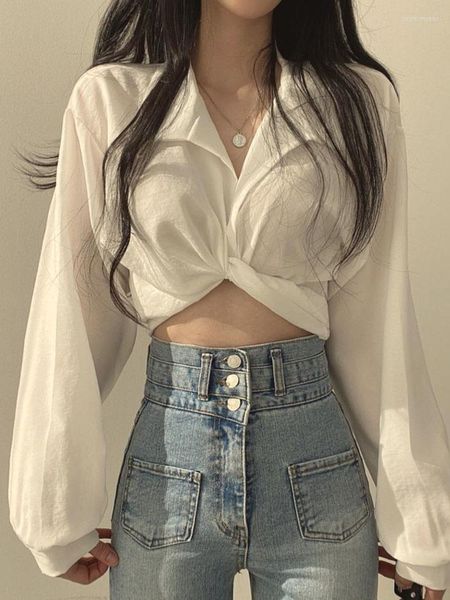 slim thin blouse women korean chic all-match casual crop female summer back lace-up bow design long sleeve short shirt lady, White
slim thin blouse women korean chic all-match casual crop female summer back lace-up bow design long sleeve short shirt lady, White