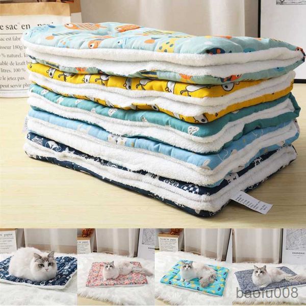 

cat carriers houses pet soft pad soft pet blanket bed mat for cat sofa cushion home rug keep sleeping mat r230608