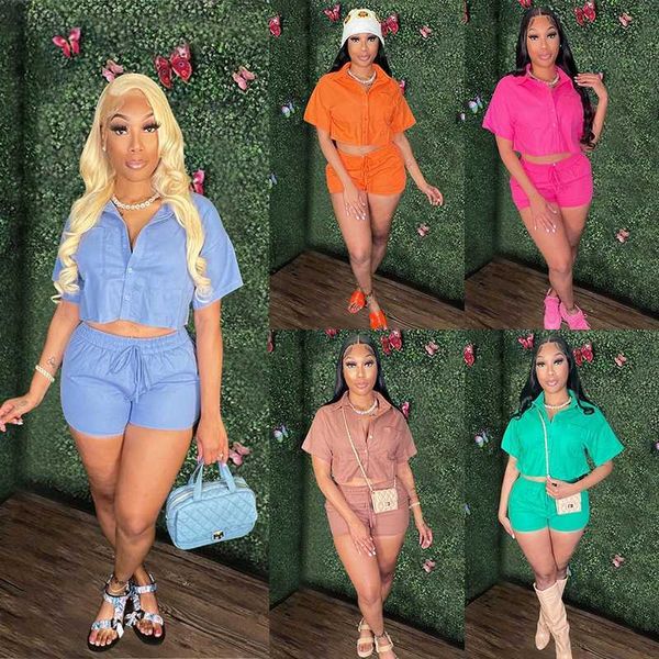 women tracksuits short sleeved shirt set designer rubber pocket shorts two piece set new summer product 5 colours s-xxl, Gray
women tracksuits short sleeved shirt set designer rubber pocket shorts two piece set new summer product 5 colours s-xxl, Gray