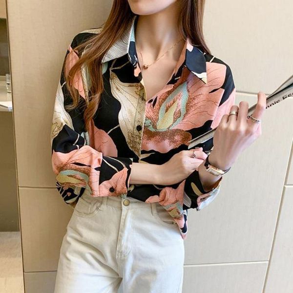 shirts vintage printed chiffon button korean floral shirt 2022 autumn new long sleeve commute female clothing loose casual blouses, White
shirts vintage printed chiffon button korean floral shirt 2022 autumn new long sleeve commute female clothing loose casual blouses, White